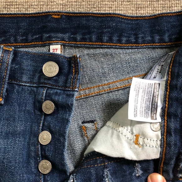 Levi’s High Rise Wedgie sz 27  RAW Hem - Picture 5 of 7
